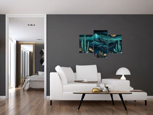 Obraz - Tyrkysová noc (90x60 cm)