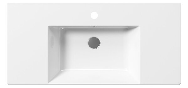 GSI GSI, KUBE X keramické umývadlo 100x47cm, s odkladacími plochami, biela ExtraGlaze, 9451111