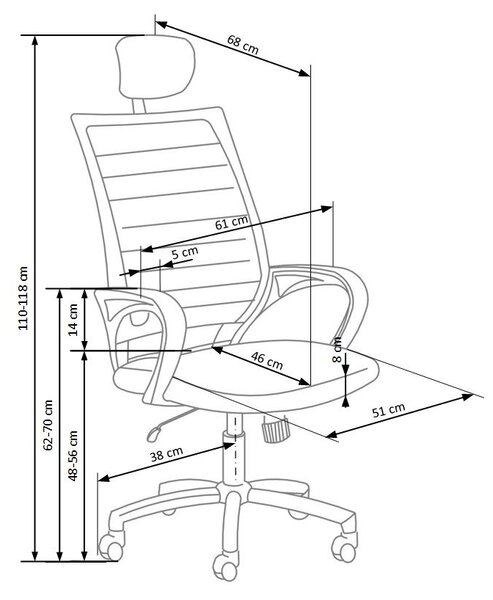 Kancelárska stolička Socket, čierna / biela