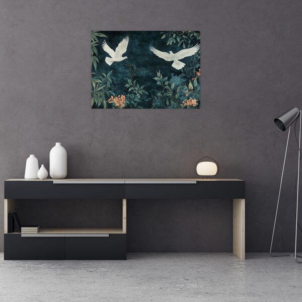 Obraz - Dve holubice (70x50 cm)