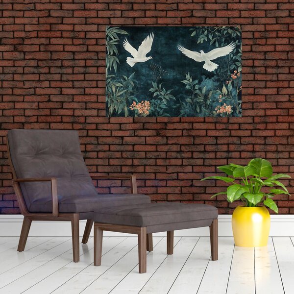 Obraz - Dve holubice (90x60 cm)