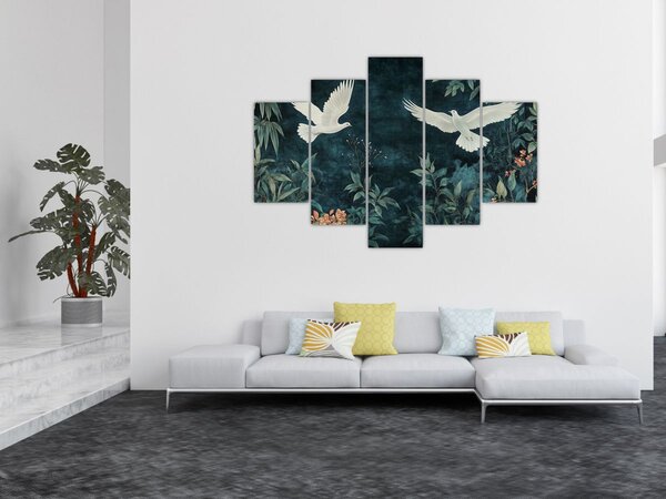 Obraz - Dve holubice (150x105 cm)