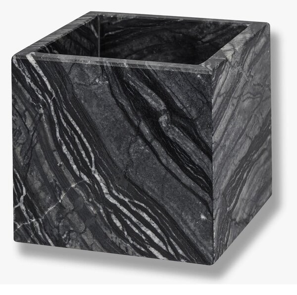 Tmavo šedý mramorový kúpeľňový organizér na vatové tampóny Marble - Mette Ditmer Denmark