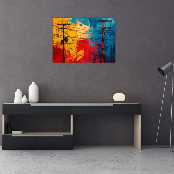 Obraz - Abstraktné elektrické vedenie (70x50 cm)