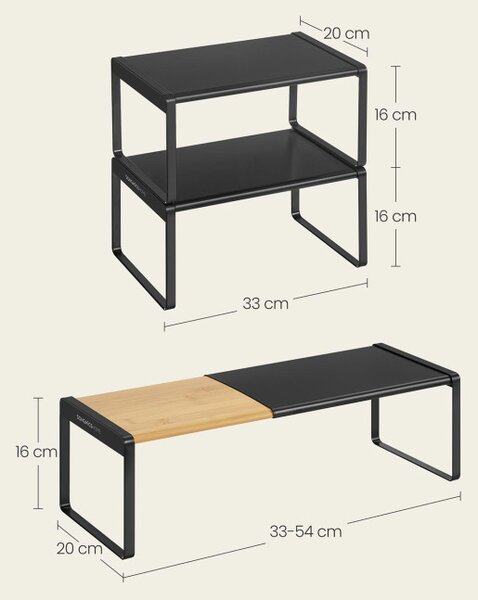 Set 2 výsuvných kuchynských políc KCS051B01