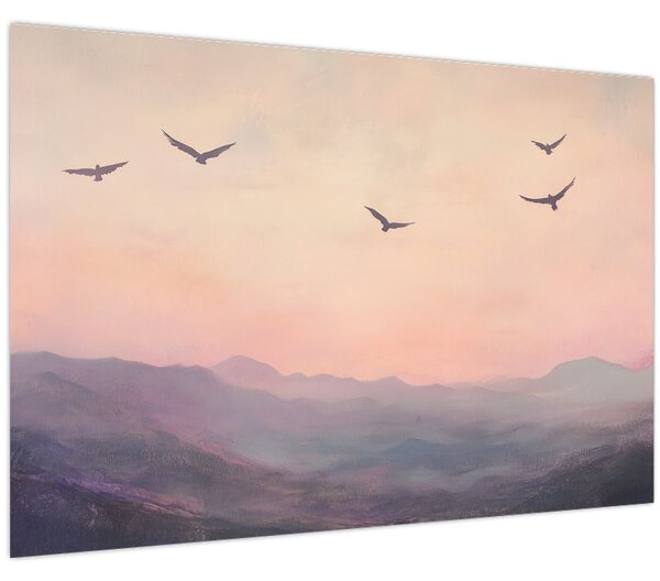 Obraz - Hejno vtákov II. (90x60 cm)