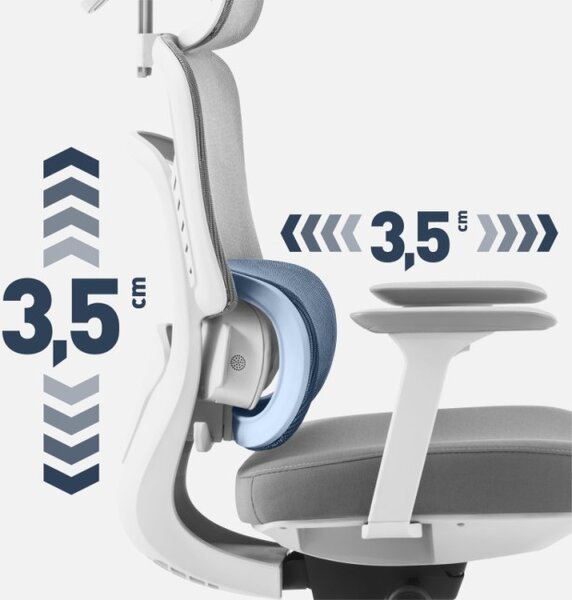 Masážne kancelárske kreslo Visioner 6.1 sivé