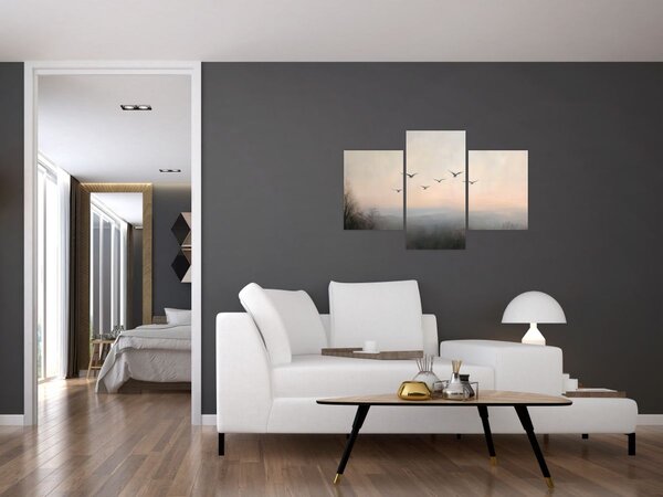 Obraz - Hejno vtákov (90x60 cm)