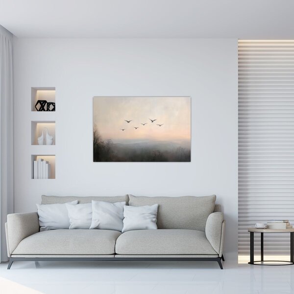 Obraz - Hejno vtákov (90x60 cm)