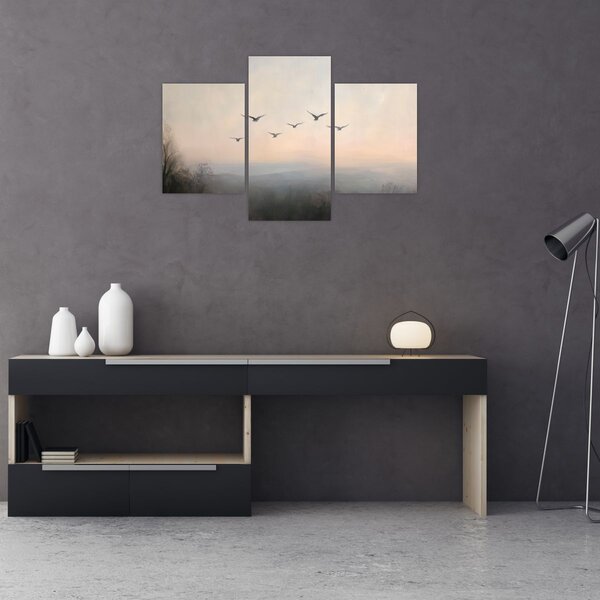 Obraz - Hejno vtákov (90x60 cm)