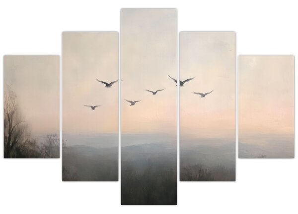 Obraz - Hejno vtákov (150x105 cm)