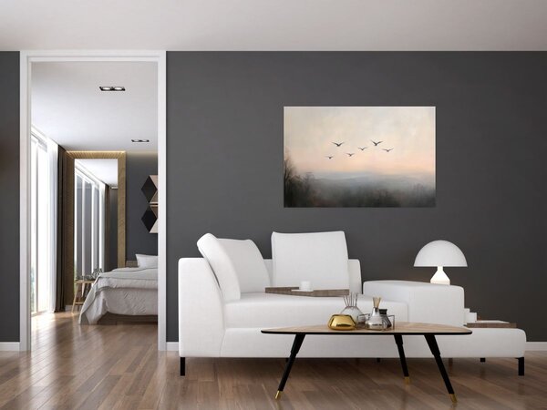 Obraz - Hejno vtákov (90x60 cm)