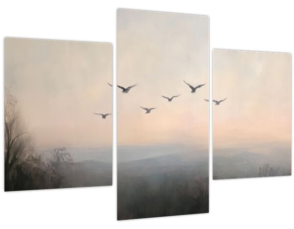 Obraz - Hejno vtákov (90x60 cm)