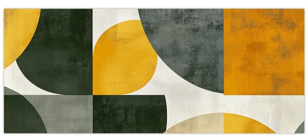Obraz - Abstrakcia v olivovej farbe (120x50 cm)