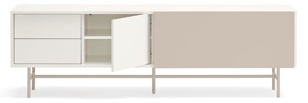 Béžovo-krémový TV stolík 180x56 cm Nube – Teulat