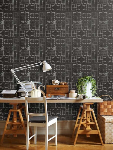 MINDTHEGAP Chateau Anthracite - tapeta