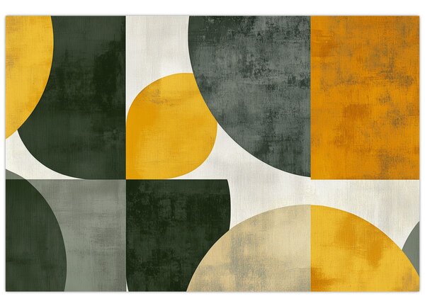 Obraz - Abstrakcia v olivovej farbe (90x60 cm)