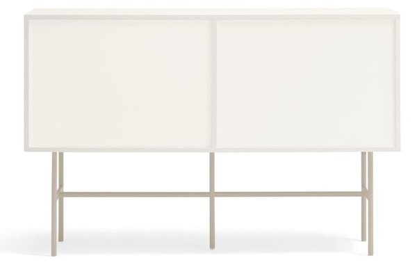 Béžovo-krémová nízka komoda s posuvnými dverami 140x91 cm Nube – Teulat