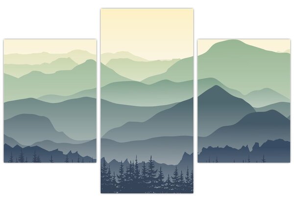 Obraz - Forest Mountain (90x60 cm)