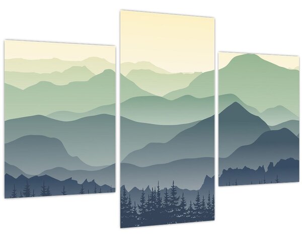 Obraz - Forest Mountain (90x60 cm)