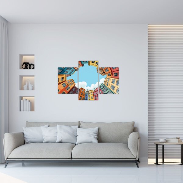 Obraz - Medzi domami (90x60 cm)