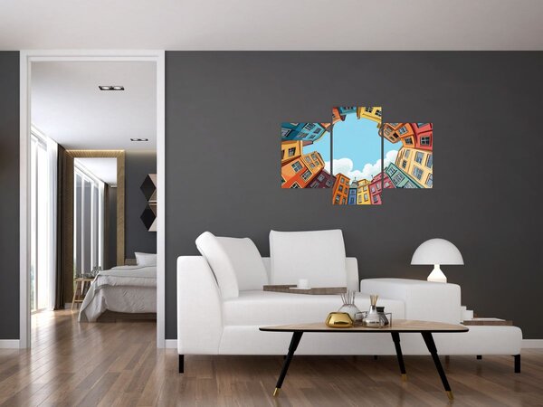 Obraz - Medzi domami (90x60 cm)