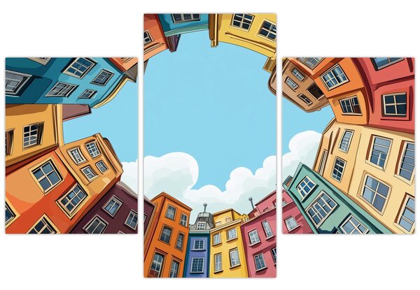 Obraz - Medzi domami (90x60 cm)