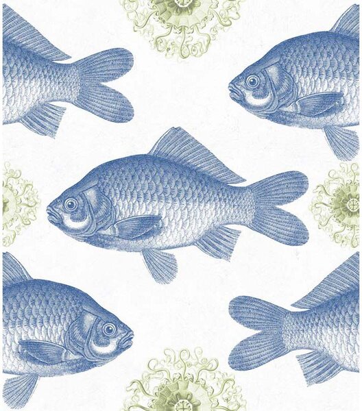 MINDTHEGAP Fish Blue - tapeta