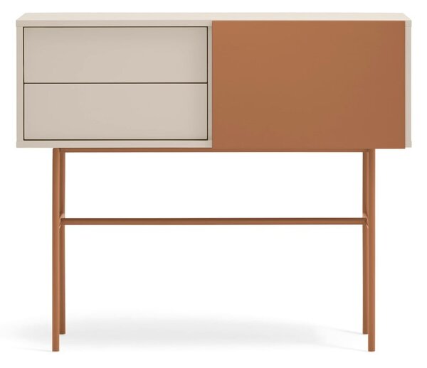 Konzolový stolík v béžovo-tehlovej farbe 35x110 cm Nube – Teulat