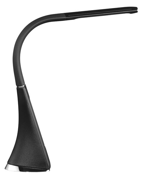 LED stolná lampička s displejom, otočná hlava, čierna