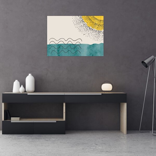 Obraz - Abstraktná maľba pláže N⁰1 (70x50 cm)