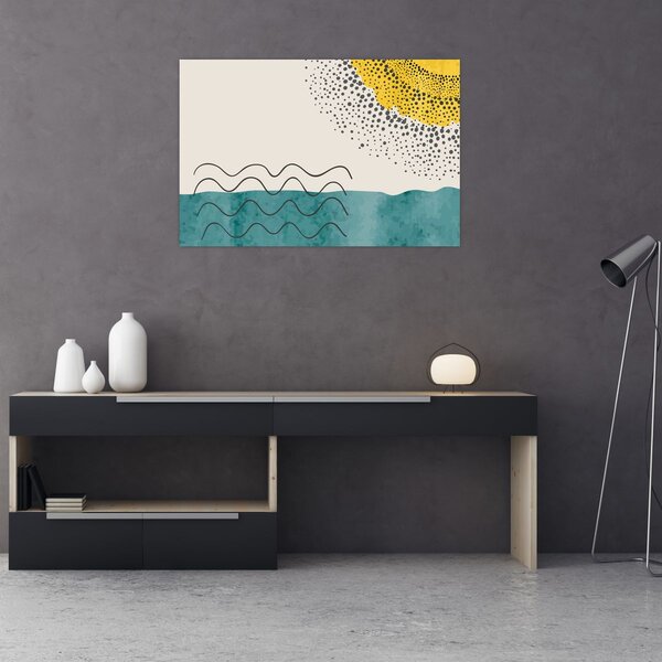 Obraz - Abstraktná maľba pláže N⁰1 (90x60 cm)