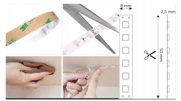ECOLIGHT LED pásik - SMD 2835 600 - 50 m - 9,6 W/m - IP20 - neutrálna biela