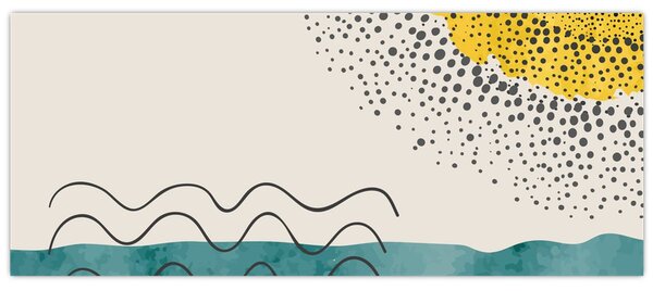 Obraz - Abstraktná maľba pláže N⁰1 (120x50 cm)