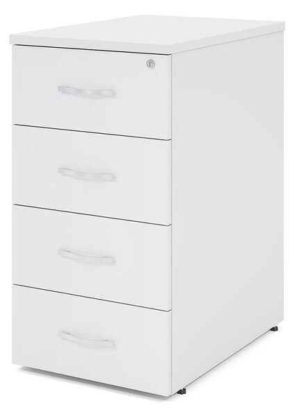 Kontajner Impress 4-zásuvkový - k stolu Impress (76 cm), biela