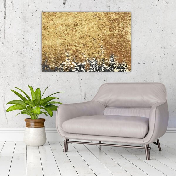 Obraz - Zlatá štruktúra N⁰3 (90x60 cm)