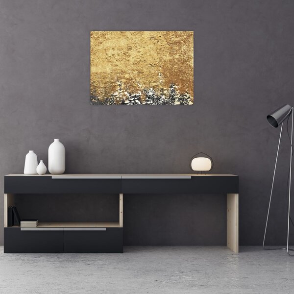 Obraz - Zlatá štruktúra N⁰3 (70x50 cm)