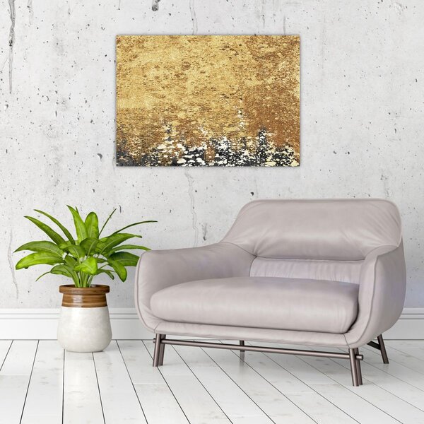 Obraz - Zlatá štruktúra N⁰3 (70x50 cm)