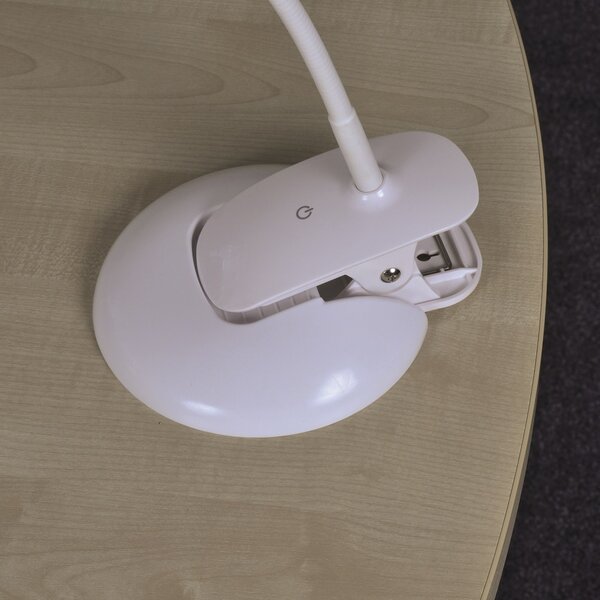 Stolná LED lampička 2 v 1 - podstavec a clip 5 W, biela