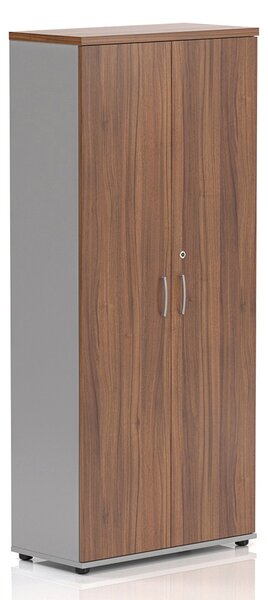 Vysoká široká šatníková skriňa Visio LUX 80 x 38,5 x 183,5 cm, orech