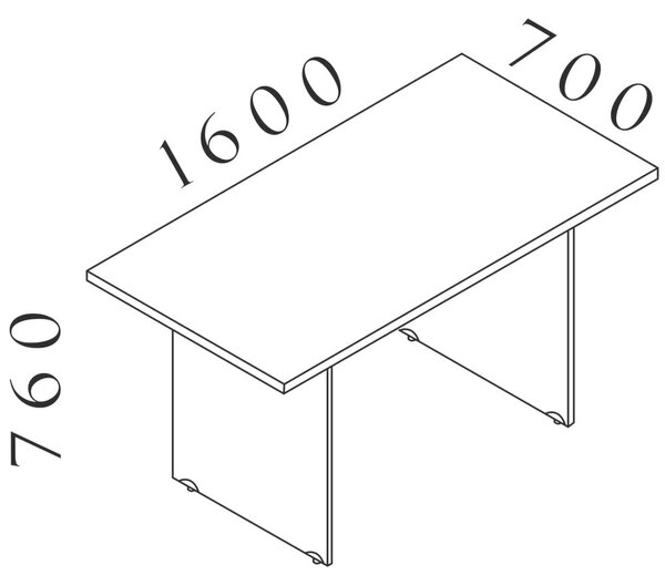 Konferenčný stôl Visio LUX 160 x 70 cm, orech