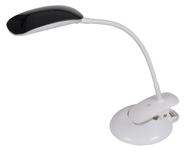Stolná LED lampička 2 v 1 - podstavec a clip 5 W, biela