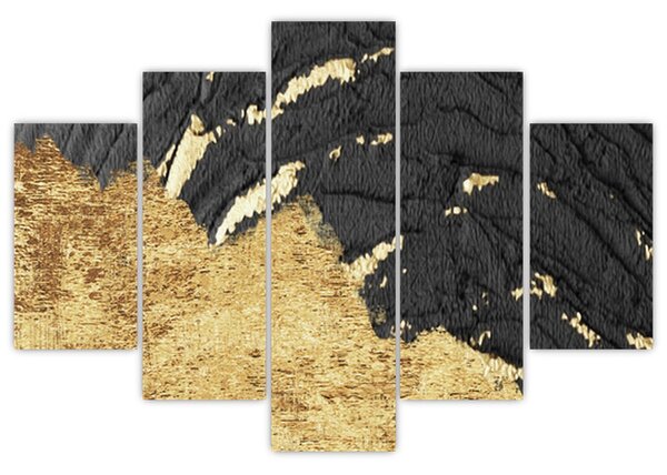 Obraz - Zlatá štruktúra N⁰1 (150x105 cm)