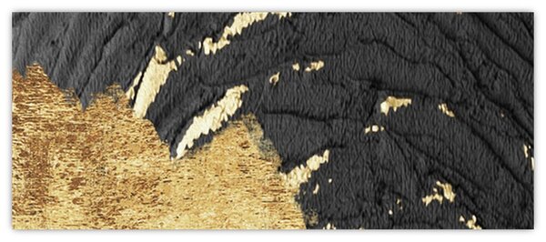 Obraz - Zlatá štruktúra N⁰1 (120x50 cm)