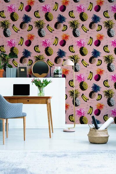 MINDTHEGAP Flying Objects Pink - tapeta