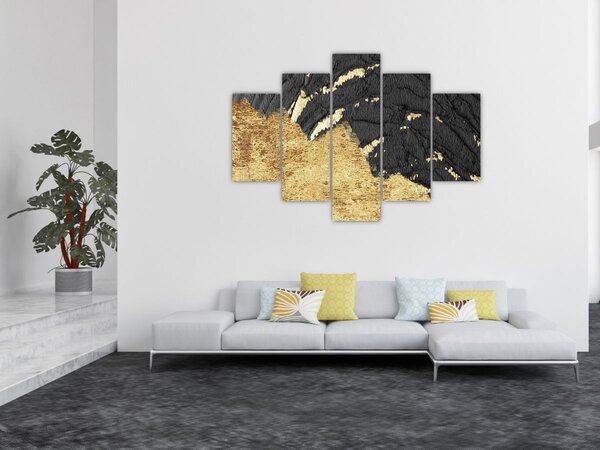 Obraz - Zlatá štruktúra N⁰1 (150x105 cm)
