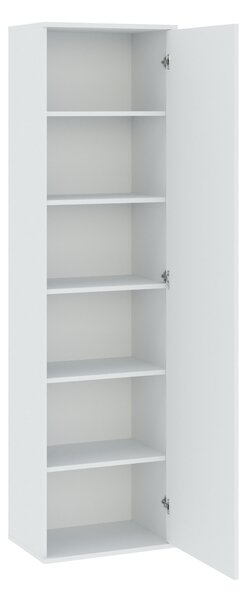Úzka šatníková policová skriňa 50 cm SAVOY - biela