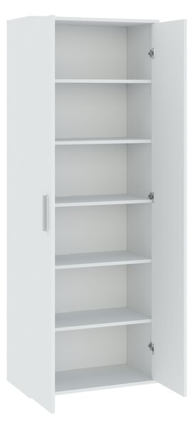 Úzka šatníková policová skriňa 69 cm SAVOY - biela