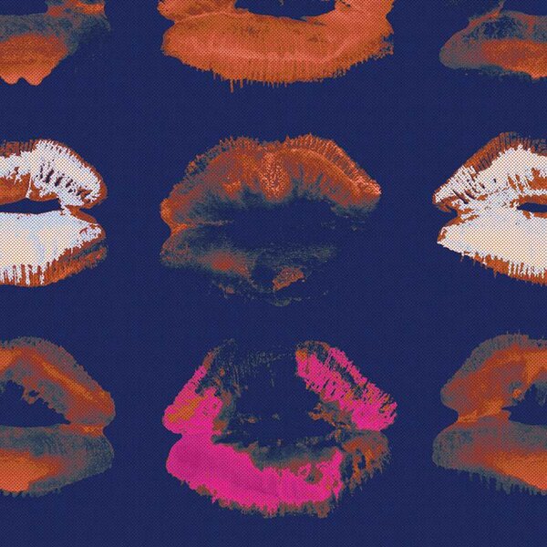 MINDTHEGAP Neon Kiss Indigo - tapeta