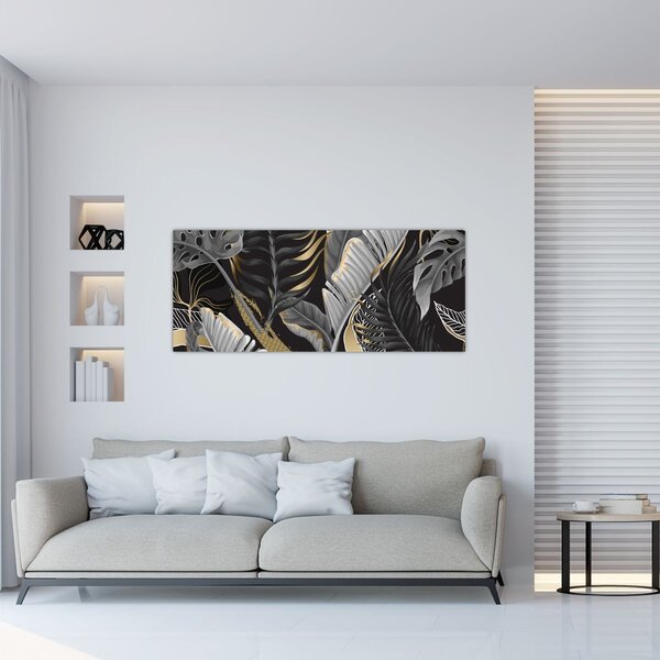 Obraz - Zlatá džungľa (120x50 cm)